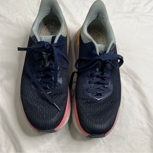 Hoka One Shoes One Clifton 7 Wide Blue Running BIBH Size 8.5 D L*0923